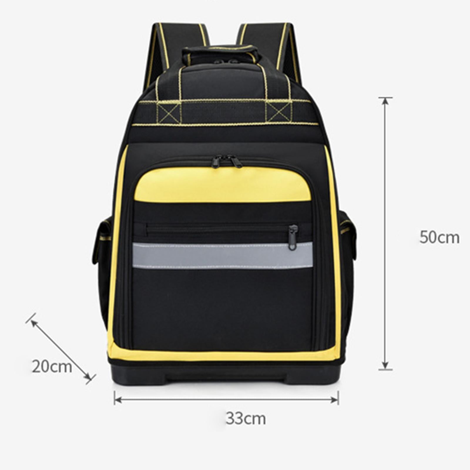 figatia Tool Backpack Gardener Bag Convenient Wear Resistant Tool Organizer Heavy Duty Tool Bag for Storing Tools Repairman Worker Construction
