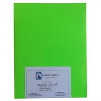 Fluorescent Green Laser Labels, 8.5" x 11", Full Sheet Label, Permanent Adhesive (4301GF) - 100 Sheets