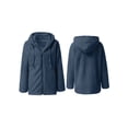 thumbnail image 3 of Chaqueta Ligera y Cálida para Mujer, Grandes, con Capucha y Cremallera, Abrigo de Invierno de Forro , Cárdigan Suave y Afelpado con Bolsillos. Azul L, 3 of 6