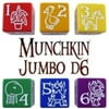 D6 Jumbo Munchkin Dice - Green (2) Great Condition