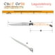 thumbnail image 3 of Cuchillos con Mango Ergonómico Laguiolelvory 3 Pzas 23 cm Marfil Acero Inoxidable Cuchillo para carne., 3 of 4