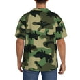 thumbnail image 5 of Easygdp Camouflage Dinosaur Men's Casual Short-sleeved Shirt with Pocket and Button Suitable for Beach Vacation Leisure - 3X-Large, 5 of 7