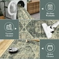 thumbnail image 5 of 8x10 Washable Rug Non Slip Vintage Oriental Rug Foldable Indoor Carpet Ultra-Soft Retro Medallion Floor Cover Playroom Dorm Brown Green/ 8'× 10', 5 of 7