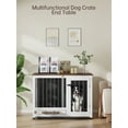 thumbnail image 4 of 39.4"  Collapsible Dog Crate Furniture - Indoor Wooden Kennel with 360° Rotating Feeder & Removable Tray | Sturdy End Table for Medium & Large Dogs | Easy Assembly, Pet Cage for Living Room, 4 of 8