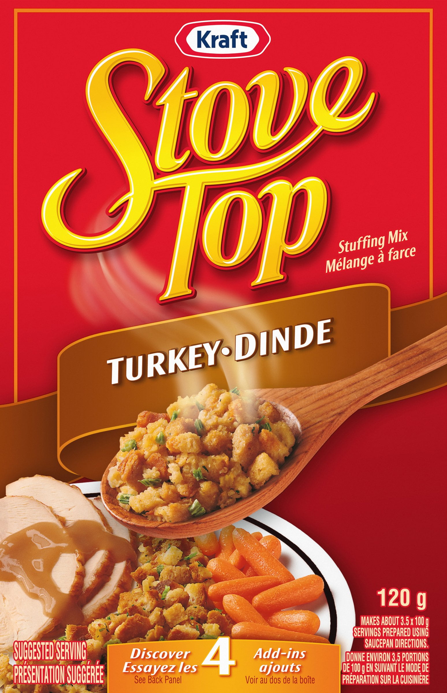 Kraft, Stove Top Stuffing Mix, Turkey, 120g/4.2oz., {Imported from Canada}
