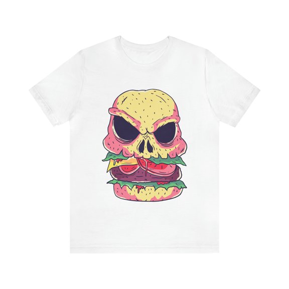 Skull Hamburger, Hamburger Halloween T-Shirt