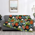 thumbnail image 2 of Uemuo Balls Printed Throw Blanket for Couch, Fluffy Fuzzy Blankets for Bed, Sofa, Cozy Flannel Faux Fur Blanket-40"x30", 2 of 6