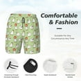thumbnail image 5 of Lsque Mens Swim Trunks Cartoon Duck Pattern - Bathing Suit Compression Liner - Beach Swim Shorts Swimwear - (S-3XL) - Stretch Quick Dry -3X-Large, 5 of 9