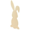 thumbnail image 2 of Wooden Bunny Cutout 6-inch x 3-inch, Pack of 50 Unfinished Wood Cut Outs to Paint for Easter Spring Crafts, Easter Decorations, Classroom Spring Décor Craft, and Year-Round, by Woodpeckers, 2 of 7
