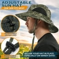 thumbnail image 5 of EINSKEY Camo Boonie Hat, Wide Brim Bucket Hat Sun Protection, Camouflage Safari Hat Green, 5 of 9