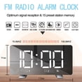 thumbnail image 2 of DOLITY Portable 6 Inch Digital LED Screen FM Radio Alarm Clock For Home Office Black Black White, 2 of 9