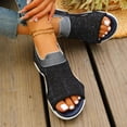 thumbnail image 5 of Dakaela Womens Orthopedic Walking Sandals Arch Support Ladies Walking Sport Athletic Sandal Open Toe Slip on Plantar Fasciitis Casual Shoes Black 7, 5 of 9
