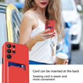 thumbnail image 4 of Compatible with Samsung Galaxy S22 Ultra Case Silicone with Card Holder Black,Phone Samsung S22 Ultra Case Silicone Liquid Shockproof Protective Slim Cover (Red), 4 of 13