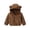 Brown, variant on jobturf Girls Fleece Jacket Cute Bear Zip up Hoodie Fall Winter Lightweight Casual Outerwear Soft Comfy Warm Fuzzy Winter Coats with Pockets Size 6 Months-4 Years