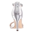 thumbnail image 4 of NINA Womens Silver Crystal Like Beaded Detail Flexible Outsole Ankle Strap Cushioned Volanda Almond Toe Stiletto Zip-Up Dress Sandals Shoes 11 M, 4 of 6