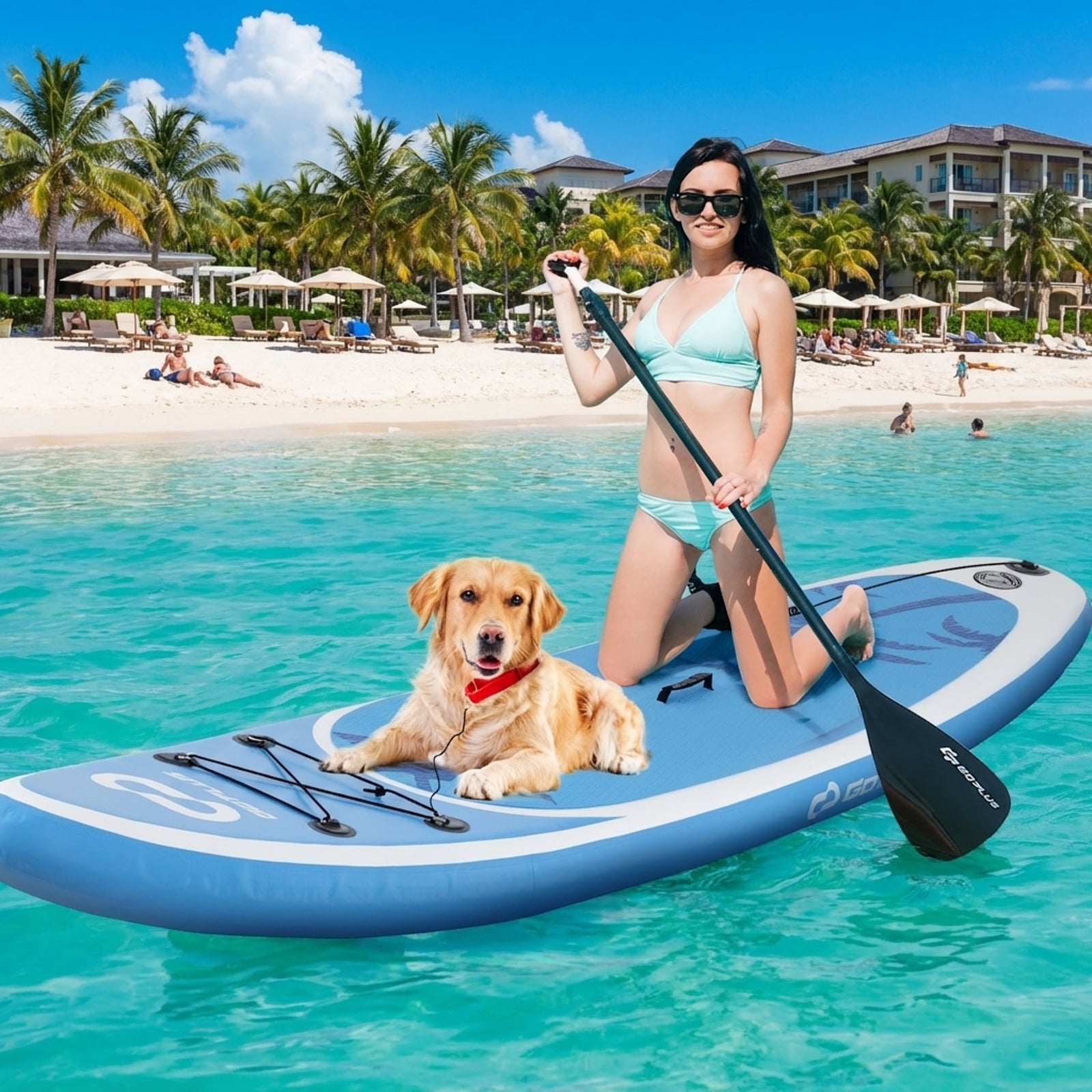 Airfind Inflatable Stand Up Paddle Board with Accessories-L