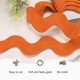 thumbnail image 2 of Ribete Rick Rack, 5 Yardas 30mm / 1.2 Pulgadas Ribete de Flecos de Ondas [Naranja], 2 of 6