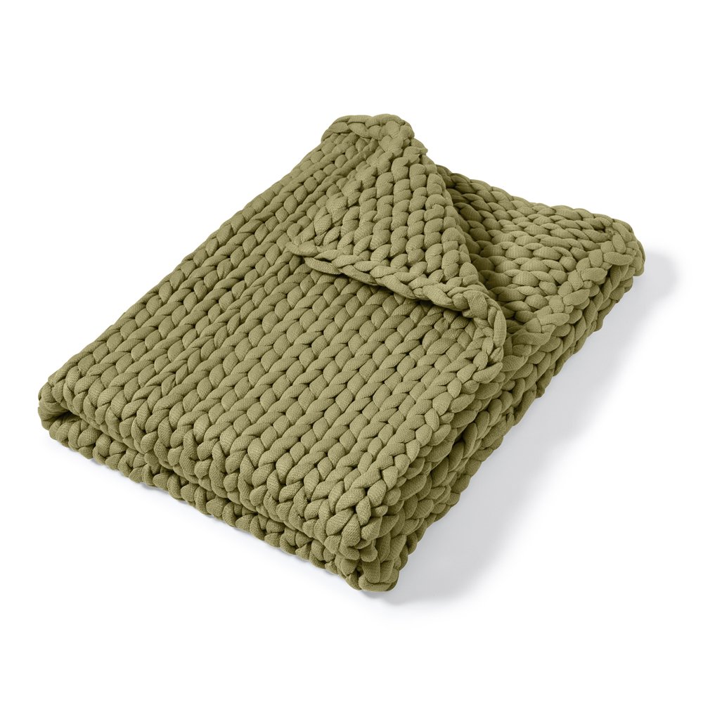 Chunky Knitted Throw/Blanket, Sage