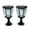 Black, variant on 2PCS Solar Powered Fence Post Top Light, Vintage Aluminum Outdoor Pillar Lights Waterproof LED Landscape Light for Brick Fence Deck Bronze