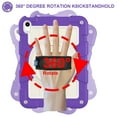 thumbnail image 4 of Allytech Shockproof Case for Apple iPad 10.9" 10th Generation, iPad 10 2022 Case, Rugged Shoulder Strap Rotating Stand Shoulder Strap Kids Friendly Bumper Heavy Duty Shockproof Case - Purple, 4 of 8