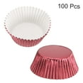 thumbnail image 3 of Metallic Foil Cupcake Liners for Baking Cupcakes, 100Pcs Rose Gold Greaseproof Paper Liners, 3 of 6