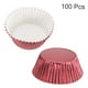 thumbnail image 3 of Forros de papel de aluminio metálico para hornear cupcakes, 100 piezas forros de papel resistente a la grasa color rosa dorado, 3 of 6