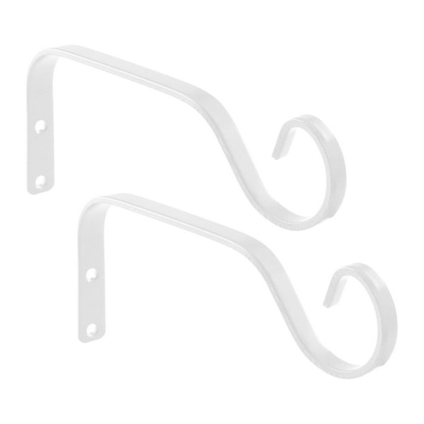 2x Soportes para plantas colgantes Soporte para cesta con gancho Colgadores para plantas para cesta colgante para Blanco