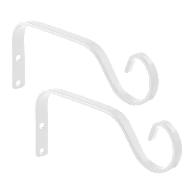 2 soportes para plantas colgantes, ganchos para plantas, soportes duraderos para cestas colgantes, para exteriores Blanco