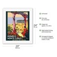 thumbnail image 2 of Monaco Monte-Carlo - Au pays du Soleil (land of the Sun) - Vintage Railroad Travel Poster by Roger Broders c.1920 - Fine Art Rolled Canvas Print 16in x 20in, 2 of 4
