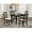 Black/Wood, variant on East West Furniture NOPF5-BLK-C 5 Piece Norfolk Rectangular Dining Table Set - Black