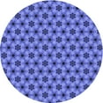 thumbnail image 1 of Ahgly Company Machine Washable Indoor Round Transitional Sky Blue Area Rugs, 5' Round, 1 of 7