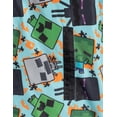 thumbnail image 3 of Minecraft Big Boys' Hooded Zip-Up Rain Jacket Minecraft Light Blue, 3 of 3