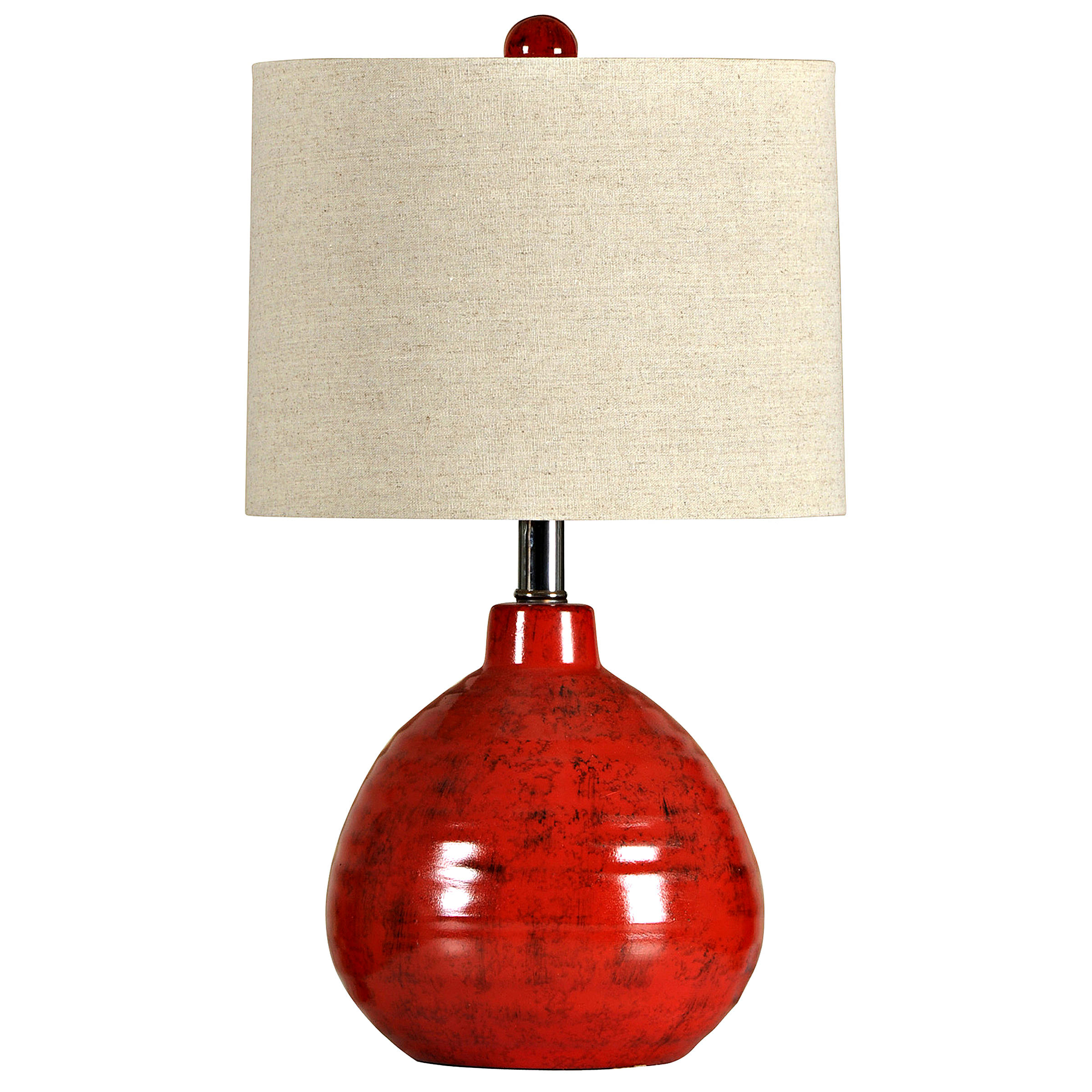 red and grey lamps