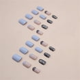 thumbnail image 3 of Fofosbeauty 24pcs Press on False Nails Tips, Square Fake Acrylic Nails, Gradient Ice Mist, 3 of 9