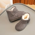 thumbnail image 6 of Quealent Winter Boots Boys Girls Soft Warm Shoes Toddler Black Snow Boots (Toddler/Little Kid) Gray for Size 2, 6 of 7
