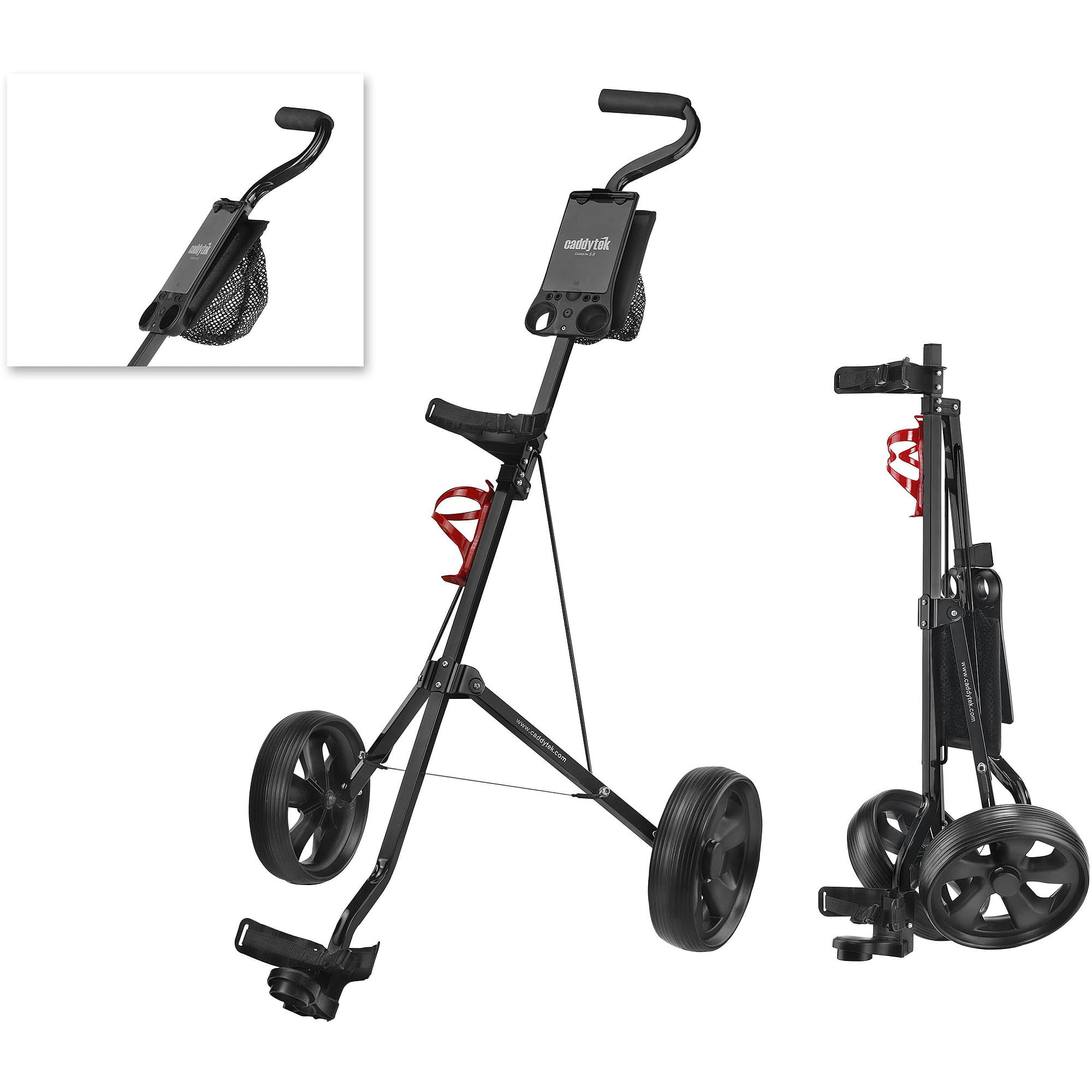 Caddytek Deluxe 2 Wheel Pull Cart Black