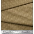 thumbnail image 2 of Soimoi Brown polyester Crepe Fabric Geometrical Star Geometric Decor Fabric Printed Yard 42 Inch Wide, 2 of 5