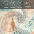 thumbnail image 5 of Coastal Turquoise Cloth Napkins, Ocean Coral Starfish Shell Modern Sea Washable and Reusable Dinner Napkins Set of 6, Table Napkin for Kitchen Party Birthday Wedding Hotel Housewarming 20"x20", 5 of 8
