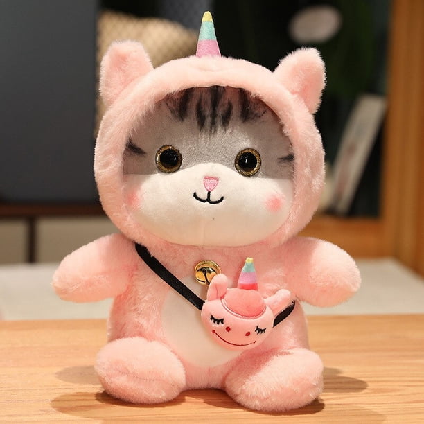 2023 Creative Cute/ Soft/ Cat Plush Toys/ Cat Dolls with Small Bags and Hats That Will Change Shape/children's Birthday Giftsunicorn40cm Deng Xun unisex