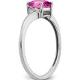 thumbnail image 2 of Sterling Silver Rhodium-Plated Created Pink Sapphire And Diamond Ringsize 8 (Width 1.4) - Jbsp, 2 of 5