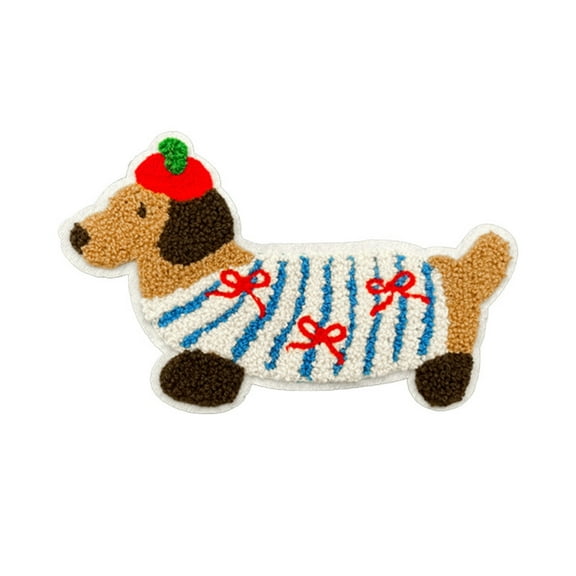ZPAQI Lovely Cartoon Dog Embroidery Patches for Handmade Craft Project Making Decors