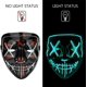 thumbnail image 2 of Máscara de Halloween con luz LED para festivales, cosplay, disfraces de Halloween, fiestas de disfraces, carnaval, regalos (azul), 2 of 6