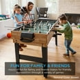 thumbnail image 3 of Best Choice Products 2x4ft 10-in-1 Combo Game Table Set w/ Hockey, Foosball, Pool, Shuffleboard, Ping Pong - Walnut, 3 of 9