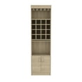 thumbnail image 6 of Tall Bar Cabinet w/Wine Racks and Glasses Holder, Liquor Cabinet w/Doors and Pull-Out Tray, 6 of 6