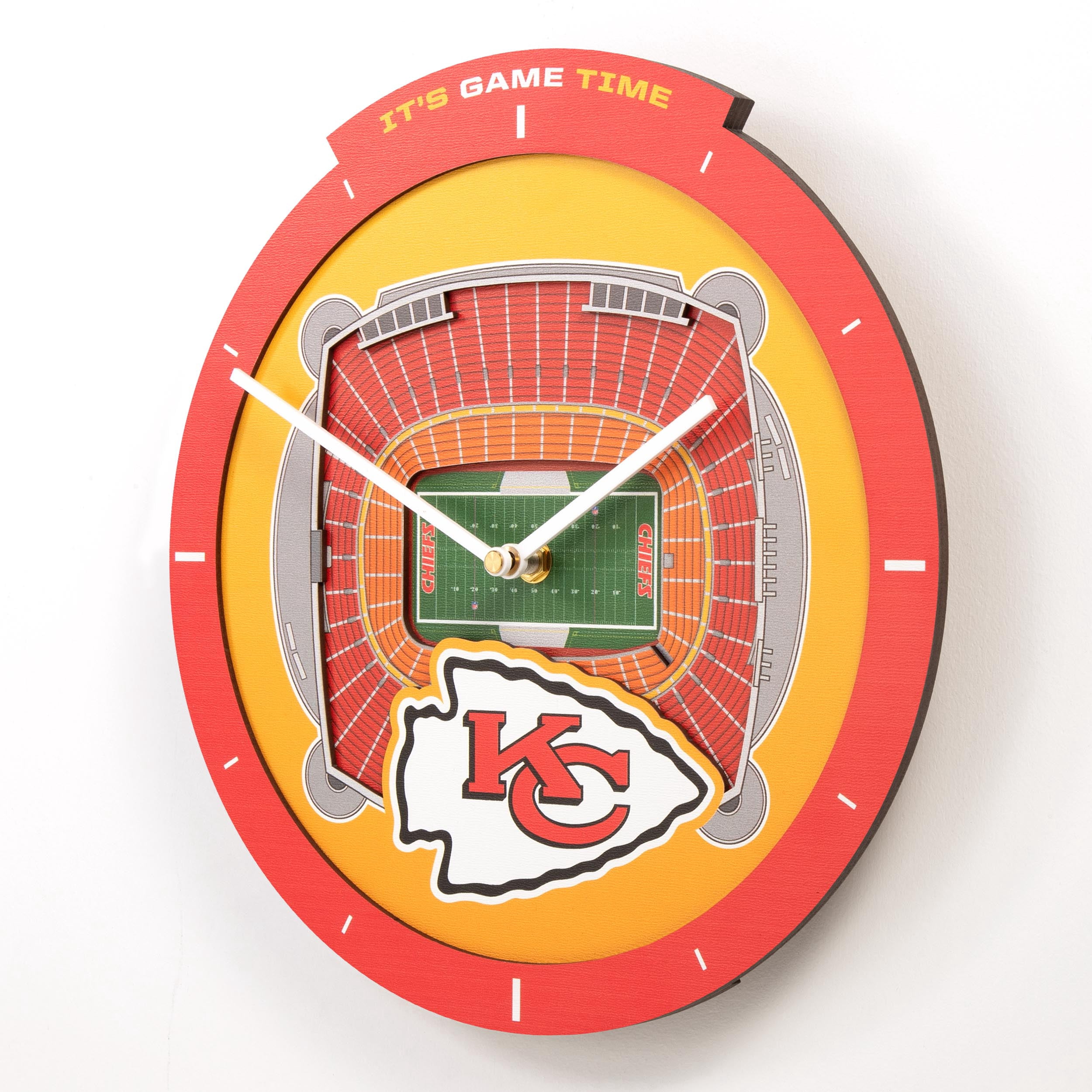YouTheFan NFL Kansas City Chiefs Stadiumview 3D Wall Clock