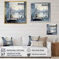 thumbnail image 4 of Designart "Winter Charm Parisian Eiffel Tower Views III" Cityscapes Framed Wall Art Decor - Industrial Blue Paris Living Room Framed Canvas Art, 4 of 6