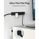 thumbnail image 2 of Protector contra sobretensiones Power Strip HOPOW, paquete de 2 unidades, 10 pies con puertos USB, 2 of 4