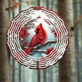 thumbnail image 5 of HELLOYOUNG 10.3- Inch Modern Simple Iron Cardinal Wind Chime Metal Wall Hanging Creates Serene Nature Atmosphere Outdoor and Lans Enhances Decor, 5 of 16