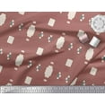 thumbnail image 3 of Soimoi Brown Poly Georgette Fabric Geometric Abstract Fabric Prints By Yard 42 Inch Wide, 3 of 3