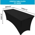 thumbnail image 3 of Nappe Extensible - Nappe pour Événements et Fêtes – Polyester et Spandex - Lavable en Machine - Résistant aux Plis (4 Pieds, Violet), 3 of 8